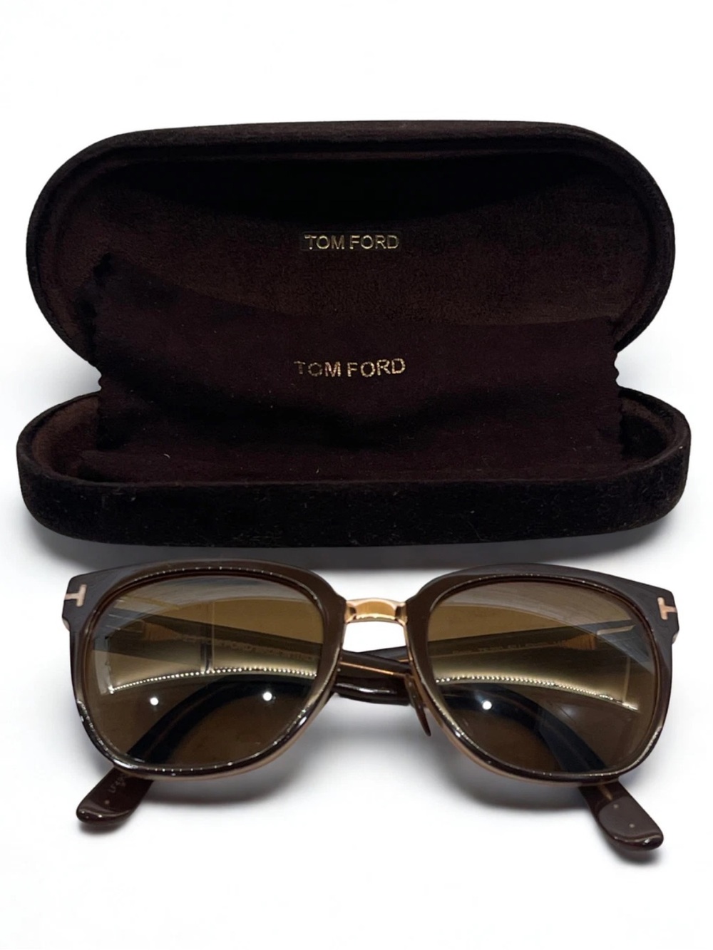 TOM FORD ROCK TF290 50J 53 20 145 Sunglasses Dark Brown Havana Gold *SEE PHOTOS